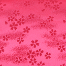 綸子　霞桜　赤