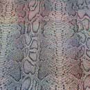 多彩に輝くホログラムのロイヤルスムース　パイソン柄（大蛇）　グレー系