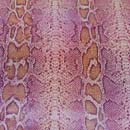 多彩に輝くホログラムのロイヤルスムース　パイソン柄（大蛇）　ピンク系