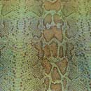 多彩に輝くホログラムのロイヤルスムース　パイソン柄（大蛇）　イエロー系