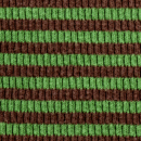 ボーダーリブニット　抹茶×茶