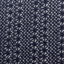 接結レースニット　ノルディックスノー　紺