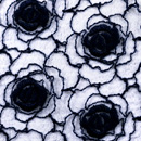 オーガンジーウールレース　濃紺