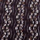 ストレッチ　マルチカラーレース　茶色地