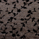 ウール混ニット　フロッキープリント　こげ茶