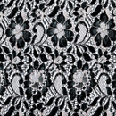 ラッセルレース　花柄　黒