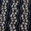 ストレッチ　マルチカラーレース　黒地