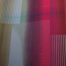 ポリエステル　ぼかしチェックプリント　レッド・グリーン系