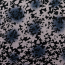 ウール混　起毛ニット　影花（かげばな）モチーフ　黒×灰桜系