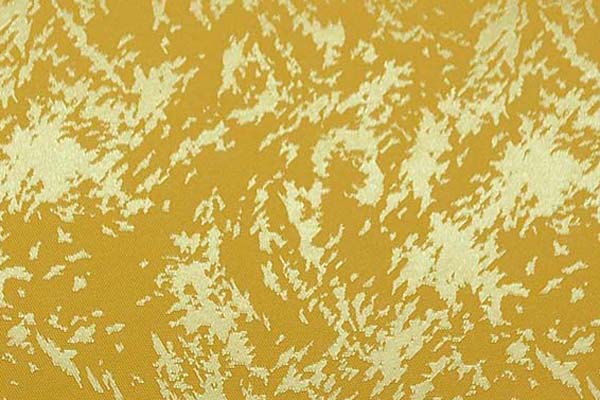 イベントや衣装に最適な光沢感のある素材　ポリエステルジャガード　炎の柄　黄色 