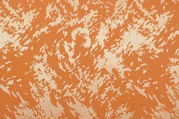 イベントや衣装に最適な光沢感のある素材　ポリエステルジャガード　炎の柄　オレンジ 