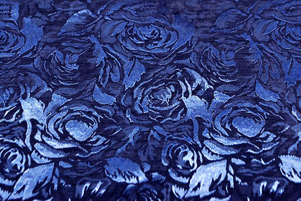 Atelierboz　ローランドジャケット　青薔薇　ジャガード生地 イベントや衣装に最適な光沢感のある素材 サテンシャンブレー