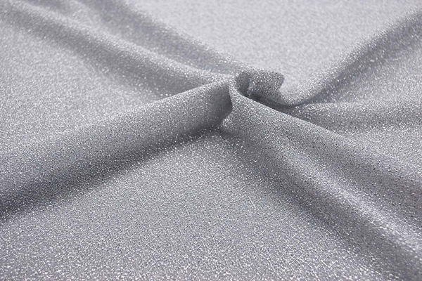 イベントや衣装に最適な光沢感のある素材 ラメ入りニット シルバー（銀