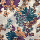 ハイテンションパワーネットプリント生地 花柄 ベージュ地 《再々入荷