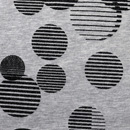 ポンチニットプリント　変わり水玉　オフグレイ