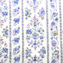 コットンニット　フラワープリント　ブルー系