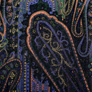 うすピーチスキン　ペイズリープリント　からし・若草・ラベンダー系