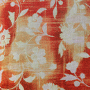 チュールニット　ぼかしプリント花柄　オレンジ系