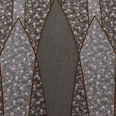 ポリエステル　ちりめん　和調プリント　苔色系