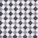 鹿の子ニット　小紋プリント　オフ白