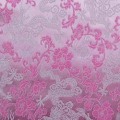 よさこいなど衣装などに最適な　チャイナドレス生地・チャイナ生地　竜と牡丹 ピンク