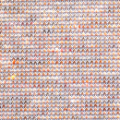 ピンチェック　麻混ニット　オレンジ