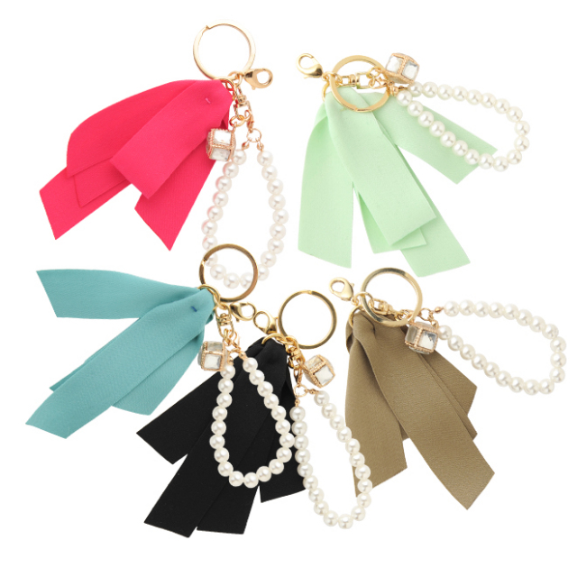 チャーム リボン×パール 日本製 - 財布の通販luxe（リュクス）