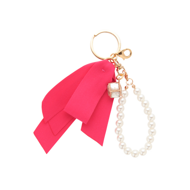 チャーム リボン×パール 日本製 - 財布の通販luxe（リュクス）