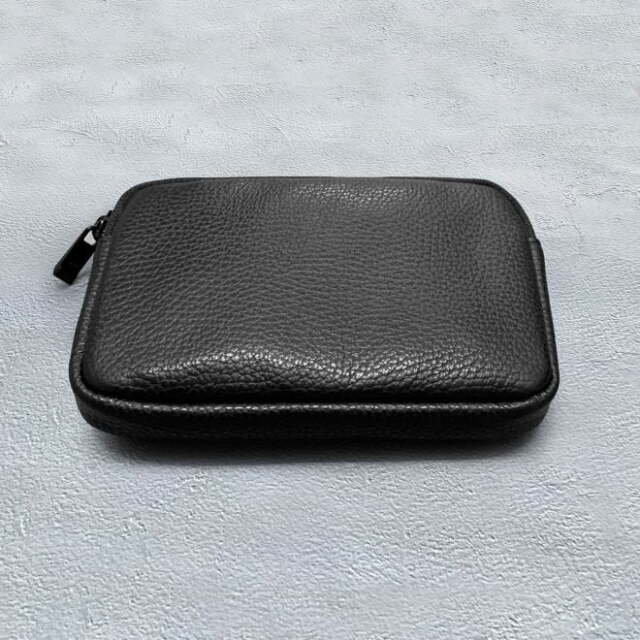 黒い皮製ポーチ 20個セット マルチポーチ 牛革 シュリンクレザー ADRIA 日本製 - 財布の通販luxe