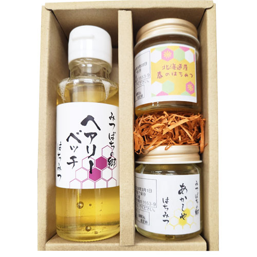 【箱代・送料込】母の日ギフト（ヘアリーベッチ140g・春のはちみつとあかしやはちみつ各50g）