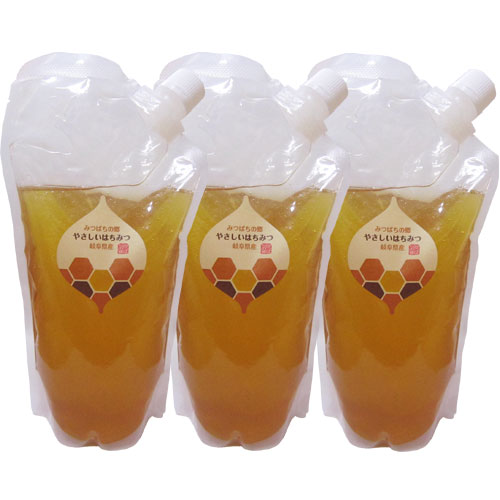 【定期購入】岐阜県産やさしいはちみつ袋入り　800g×3袋