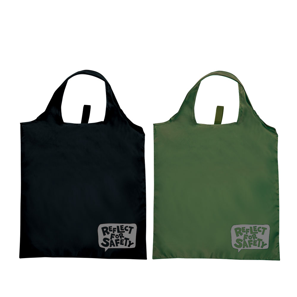 反射メッセージエコバッグ