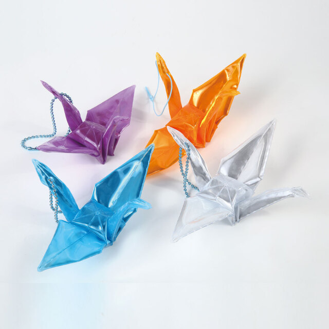 反射折り鶴1