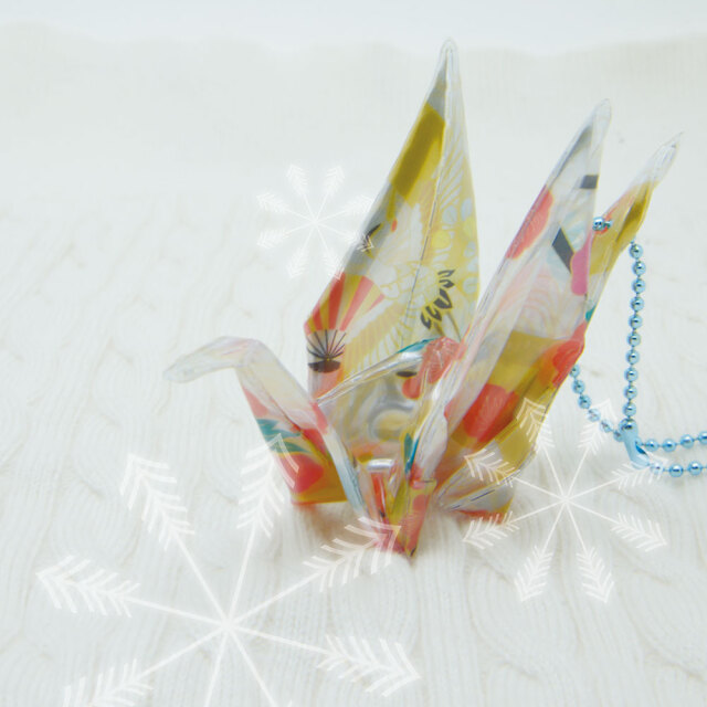 反射折り鶴 （千代紙） | 反射折り紙キーホルダー【サンエス通販】