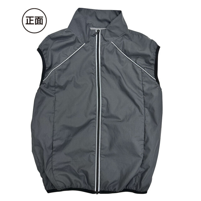 ファン付きクールベスト グレー 楽天市場】ファン付クール風来ベスト＜ネイビー グレー ブラック｜M L