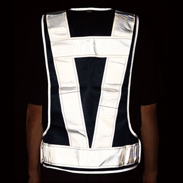 便利ポケット付き高輝度反射ベスト