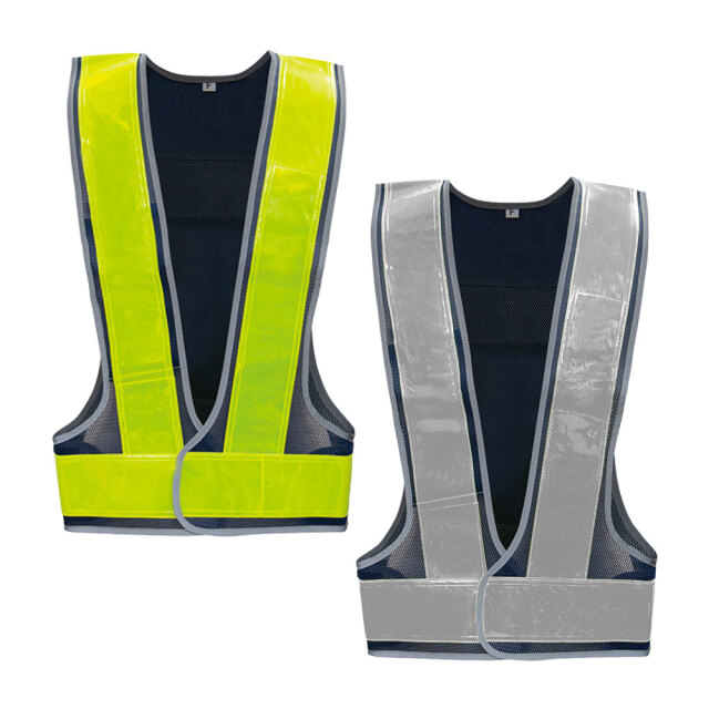 便利ポケット付き高輝度反射ベスト