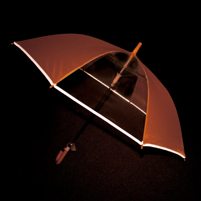 反射付き学童ジャンプ傘（橙色）