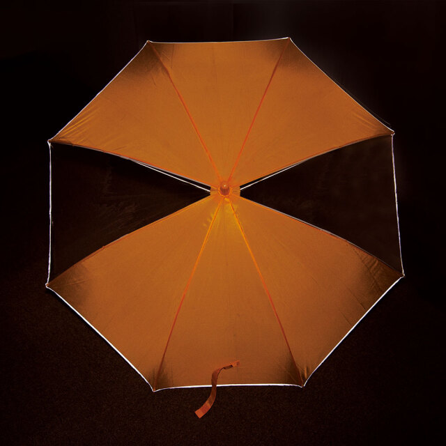 反射付き学童ジャンプ傘（橙色）