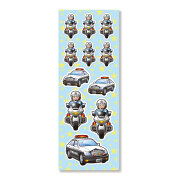 反射ステッカーピカットくん白バイ・パトカー1