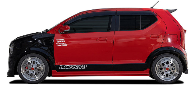 Lck619 HA36アルト エアロフェンダーKIT9mm 前後set FRP未塗装