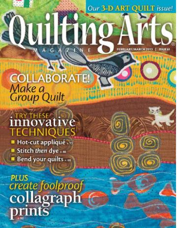 Quilting Arts 　（洋雑誌　定期購読　2380円x4冊　）