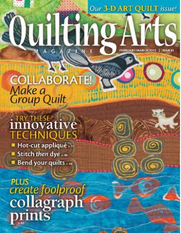 Quilting Arts 　（洋雑誌　定期購読　1730円x6冊　）