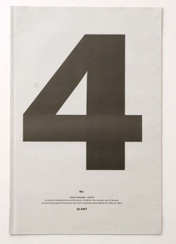 SLANT 　タブロイド誌　「4」