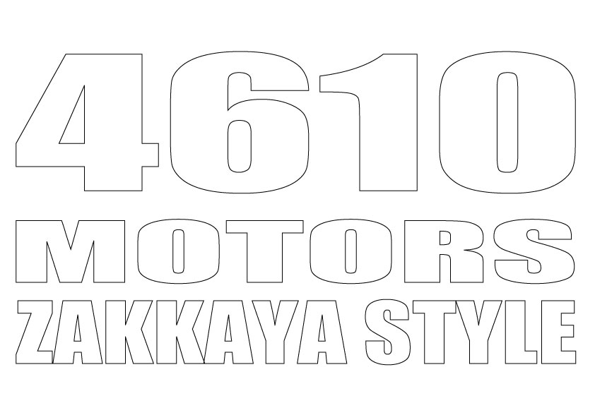 4610 MOTORS ZAKKAYASTYLE WHT カッティングステッカー/シロウトモータース雑貨屋スタイル