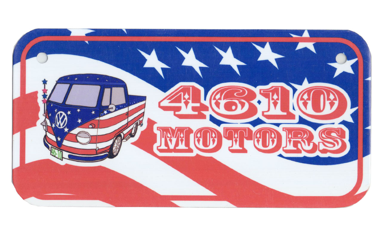 シロウトモータース★USA BIKE PLATE SIZE★バイクプレート☆USA VW 4610MOTORS