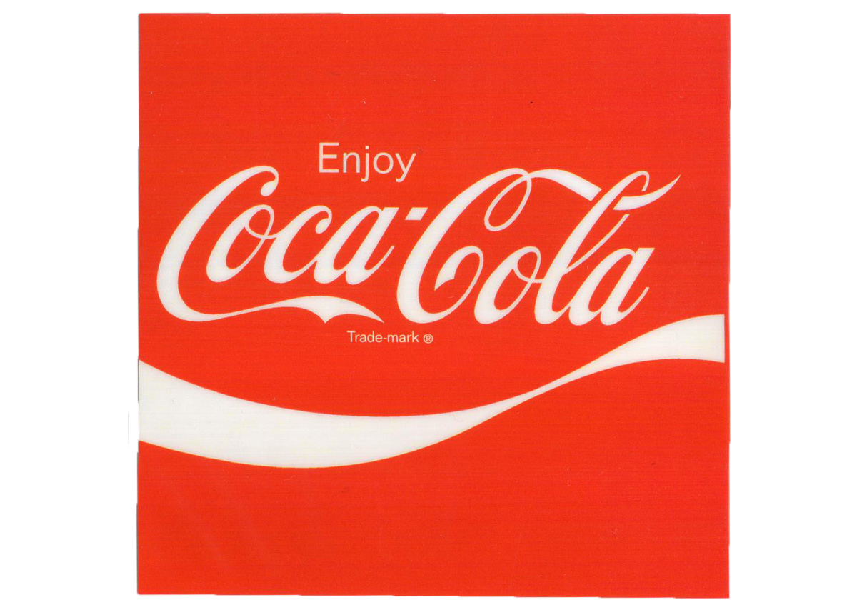 Coca-Cola★CC-BA16★コカ・コーラ ステッカー★スクエア Coca-Cola/コカ・コーラ