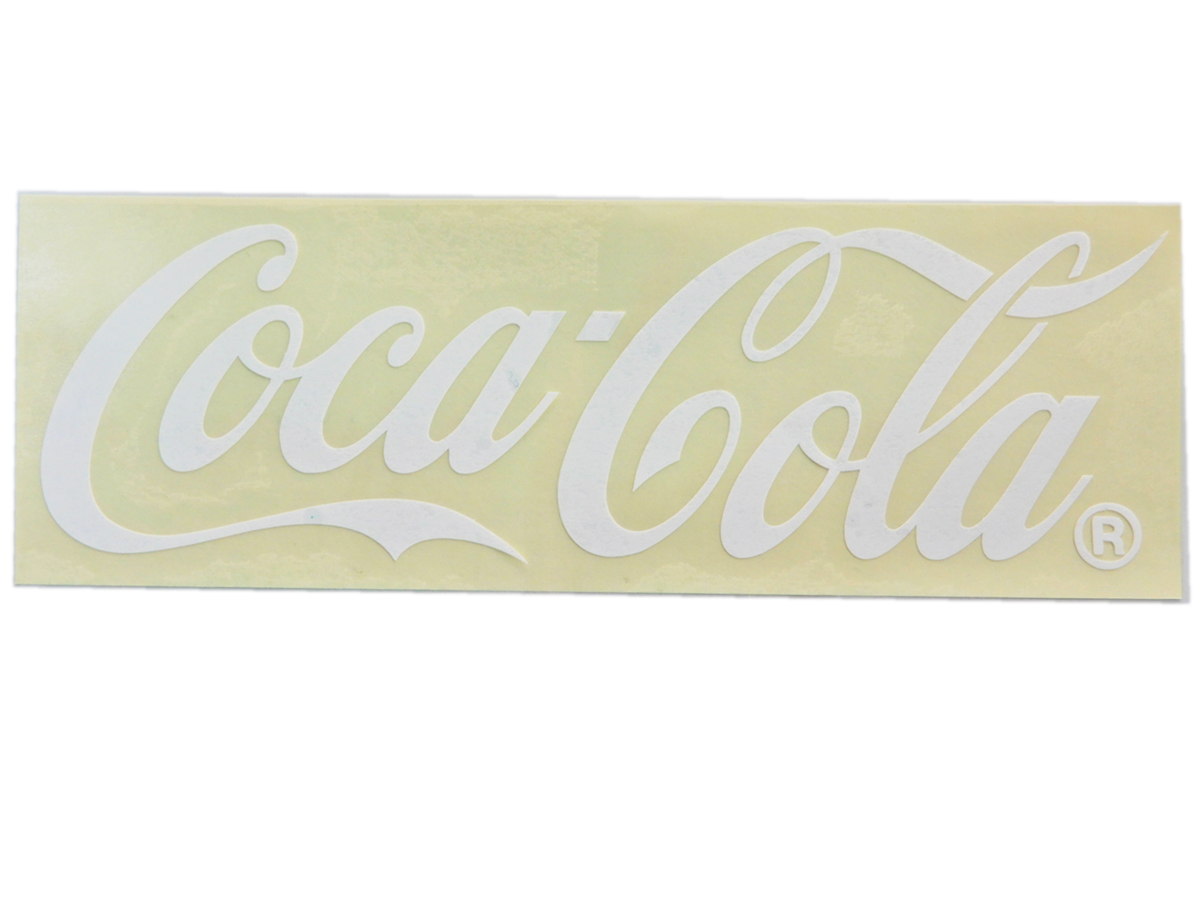 Coca-Cola★CC-CDL1W★コカ・コーラ カッティングステッカーホワイト★Coca-Cola CUTTING STICKER L サイズ Coca-Cola/コカ・コーラ