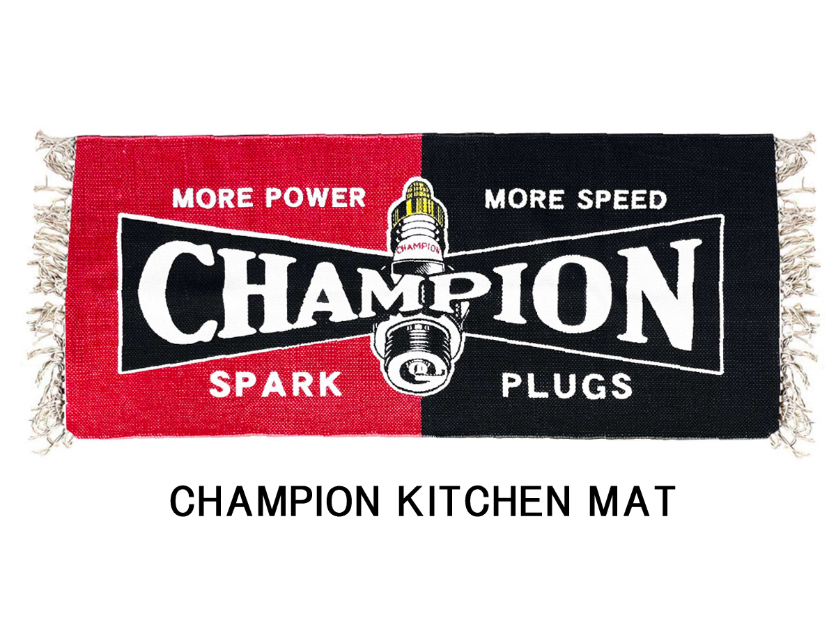 CHAMPION PLUG COTTON KITCHEN MAT アメリカン雑貨 KITCHEN Mat  H500xW1200mm