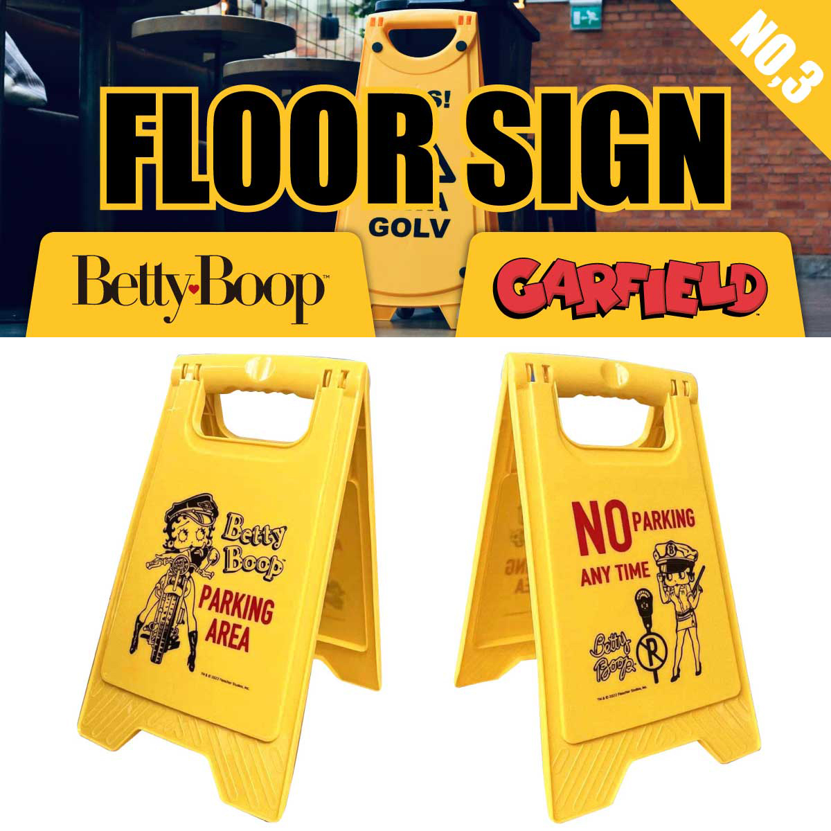 FLOOR SIGN フロアサイン BT-BIKER BETTY BOOP アメリカンキャラクターベティーブープ  CAUTION BOARD AMERICAN GARAGE アメリカン雑貨
